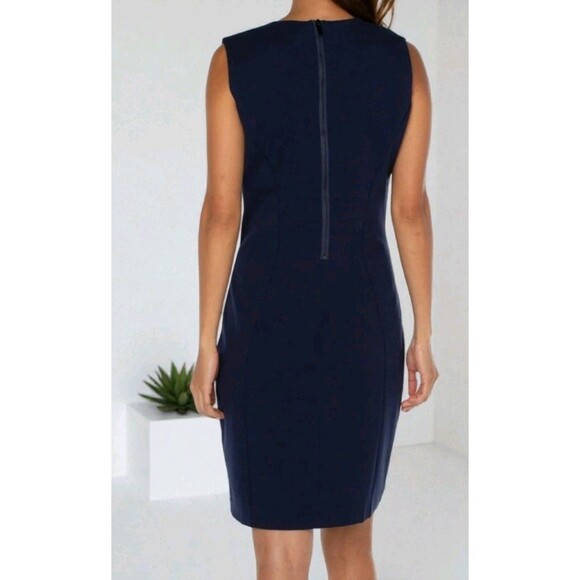 NWT Liverpool Navy Sleeveless Stretchy Sheath Dress Size 16 Excellent B7 New - Picture 4 of 6